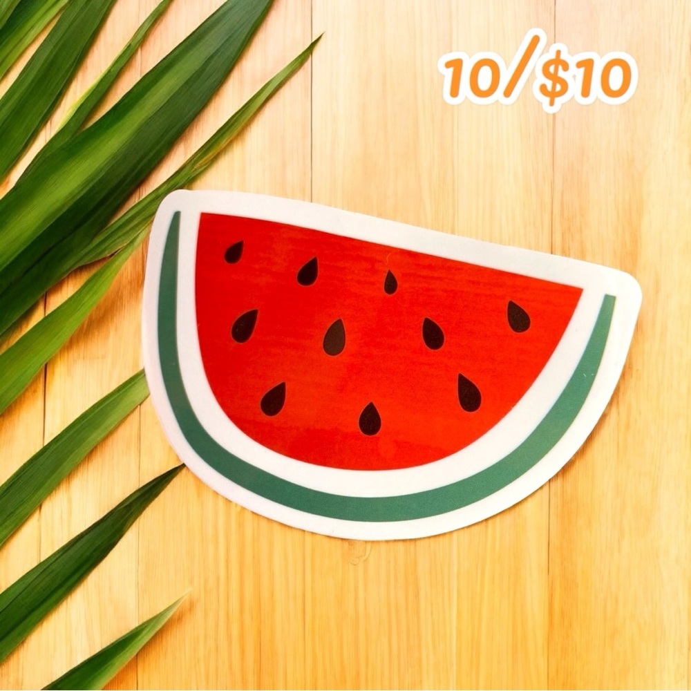 10 / $10 - Watermelon Slice Vinyl Sticker
